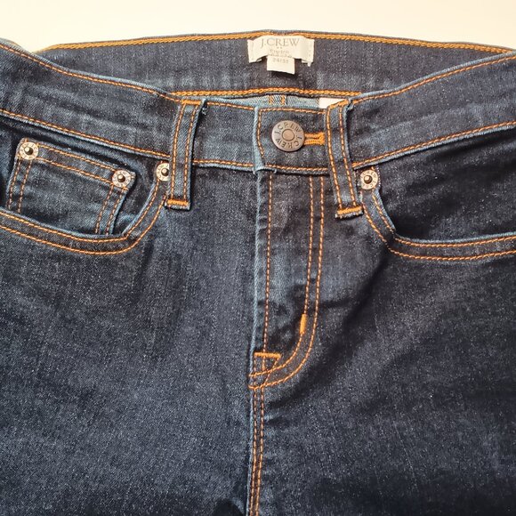 J.Crew Stretch Jeans Size 24/0 Low Rise Skinny Leg Dark Wash - Picture 4 of 9